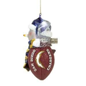  San Diego Chargers NFL Light Up Striped Acrylic Snowman 