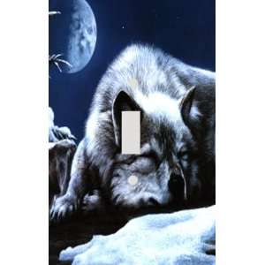  Sleepy Wolf Decorative Switchplate Cover