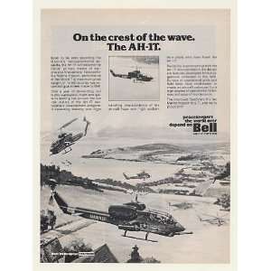  1977 Marines Bell AH 1T Helicopter Print Ad (46507)