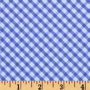  44 Wide Spring Hydrangea Gingham Purple Fabric By The 