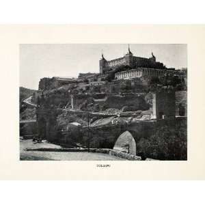  1925 Halftone Print Toledo Spain Architecture Medieval Capital 
