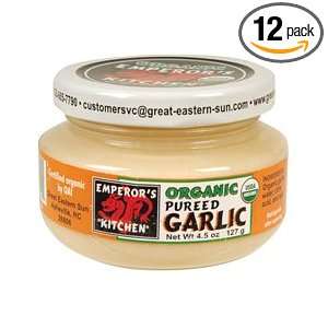 Emperors Kitchen Organic Pureed Garlic, 4.5 Ounce (Pack of 12 