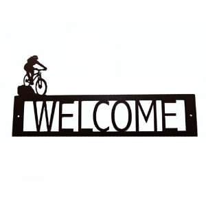 Downhill Mountain Biker Welcome Sign 