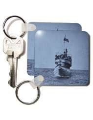   The Whaleback Christopher Colombo on Lake Michigan Cyan   Key Chains