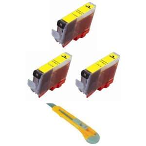  Three Yellow Compatible Ink Cartridgez Canon CLI 8 (CLI8Y 