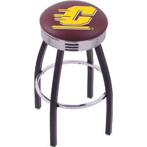  Central Michigan University Steel Stool with 2.5 Ribbed 