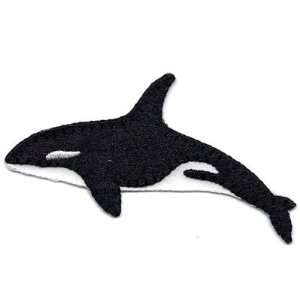  Iron On Applique Patch Sea Creatures Whale, Embroidered 