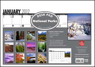 National Parks 2012 Desk Pad  