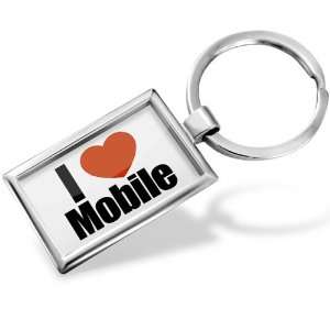 Keychain I Love mobile region Alabama, United States   Hand Made 