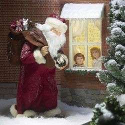 Kurt Adler 16 Fabriche Santa Next To Window W10196  