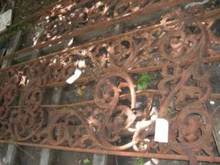 CAST IRON fence panels ORNATE ARCHITECT. ANTIQUE 1850  