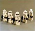 Lego Star Wars 212th Troopers Clone minifigure decals episode 3 orange