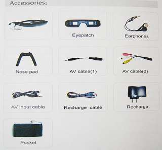 4GB 50 Wireless Virtual Display Video Audio Glasses Personal Eyewear 