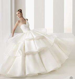 2012 new elegant white one shoulder wedding dress custom size hot sale 