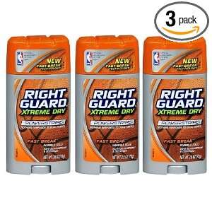  Right Guard Xtreme Dry Power Stripe Fast Break, 24 Hour 