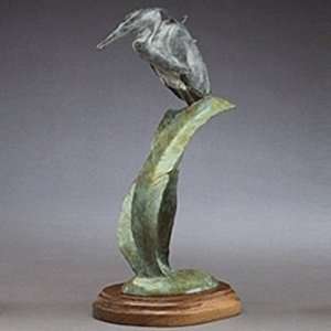  Heron Sculpture Mornings Calm Gray