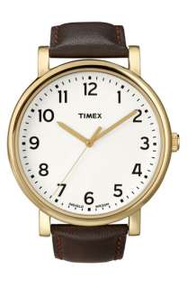 Timex® Easy Reader Leather Strap Watch  