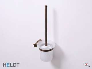 Antique Bronze & Glass Toilet Brush and Holder TB005  