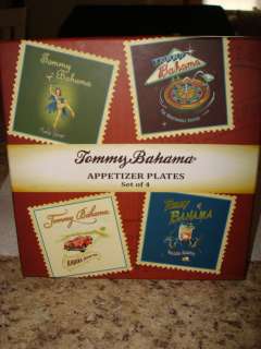 NEW NIB TOMMY BAHAMA VICE IS RIGHT APPETIZER PLATES  