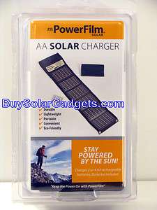 PowerFilm Foldable Solar AA Battery Charger + Batteries 818040000313 