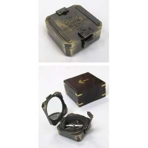  Solid Brass Brunton Compass, Navigational Tool, 3 inch 