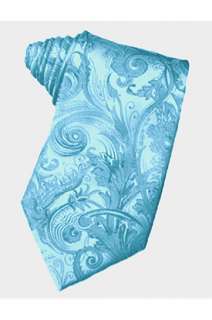 Mens Neck Tie   Tapestry Pattern (Turquoise)  