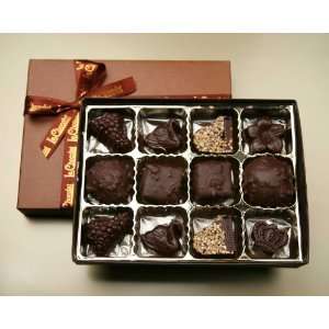 Le Chocolat 12 Piece Assorted Truffles Box Dark Chocolate