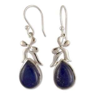  Lapis lazuli dangle earrings, Mughal Flirt Jewelry