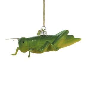 Pack of 8 Noble Gems Blown Glass Green Grasshopper Insect Christmas 