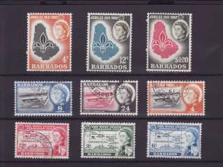 BARBADOS 1958 FEDERATION, 1961 HARBOUR and 1962 SCOUT SETS  