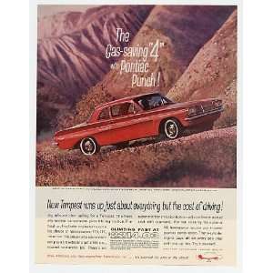  1962 Red Pontiac Tempest Coupe Print Ad (4950)