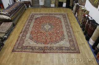   TRADITIONAL FLORAL RED 10X13 KASHAN PERSIAN ORIENTAL AREA RUG CARPET