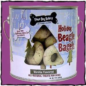  Holidog Beagle Bagels in Festively Decorated Pail By Three 