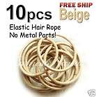   Beige High Elastic Hair Rope Band headband hair pin clip   HR_0046