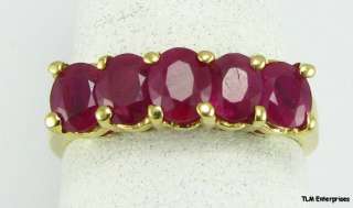 43CTW Genuine Tiers RUBY RING   18K Yellow Solid GOLD Estate  