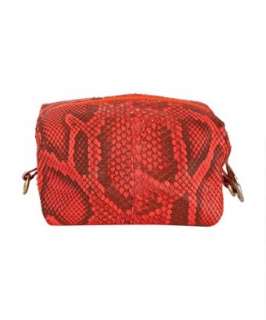 Nada Sawaya neon orange python G clutch  