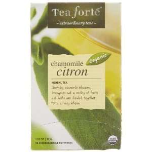Tea Forté Chamomile Citron herbal Grocery & Gourmet Food