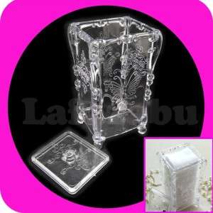 Nail Art Cosmetic Make Up Wipes Cotton Pad Acrylic Holder Case Stand 