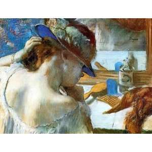 Oil Painting At the Mirror Edgar Degas Hand Painted Art 