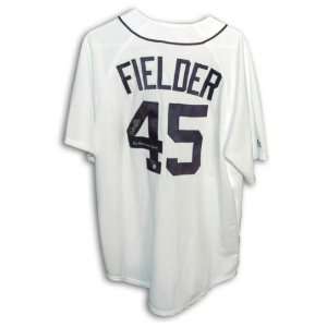 Cecil Fielder Autographed/Hand Signed Detroit Tigers White Majestic 