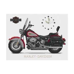 Harley Davidson Clock   Cross Stitch Kit 