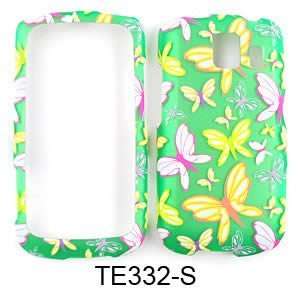   CASE COVER TRANSPARENT BUTTERFLIES GREEN Cell Phones & Accessories