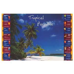  Tropical Paradise Drinks Movie Poster, 36 x 24