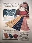 1942 CALLAWAY TOWELS Kissing Santa Claus Ad