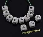 80 Pcs Mixed Letters Wood Spacer Loose beads charms findings 