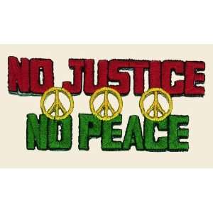  No Justice No Peace Logo Embroidered Iron on or Sew on 