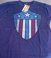 Marvel Captain America Symbol Blue Boys Tshirt NWT SZ M  
