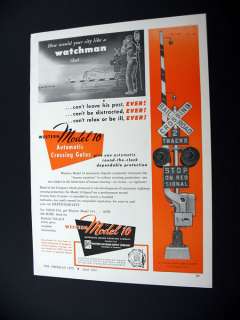 Western Railroad Model 10 Crossing Gates 1951 print Ad  