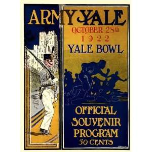 Yale Bulldogs vs. Army Black Knights 36 x 48 Canvas Historic Football 