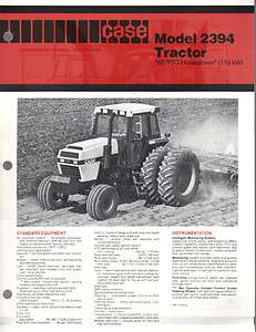 JI Case Product Spec Sheet Model 2094 Tractor  